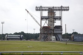 MSFC Static Test Stand, with SA-T at the left.