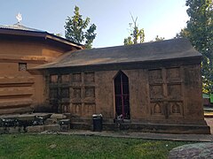 Side view of the Manikarneswar Devalaya.