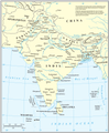 Map of UN's version of the South Asia region