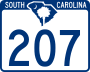 South Carolina Highway 207 marker