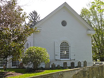 A view of the side of the church in April 2010