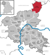 Lage der Gemeinde Stadtlauringen im Landkreis Schweinfurt