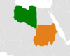 Location map for Libya and Sudan.