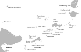 Mapa del archipiélago de Joló