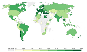 Taxes as a share of cigarette price, 2014[101]