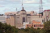 UPMC Presbyterian Hospital, Pittsburgh, as seen from Schenley Park