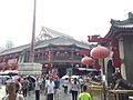 The street outside the temple