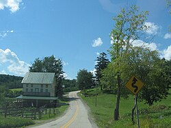 Pennsylvania Route 221 as it passes through Washington Township