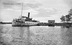 The steamboat pier at Gräddö, around 1910