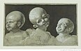 Three Children's Heads, 1506, pen and ink on blue paper with highlights in gouache, 21,8 × 37,9 cm, Bibliothèque nationale de France, Paris