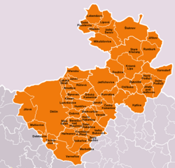 Location of Děčín District