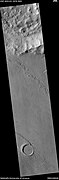 Wide view of streamlined shape and rafts of lava, as seen by HiRISE under HiWish program