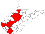 County distribution map.