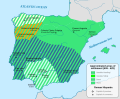 Image 36Areas of the Roman province of Hispania occupied by the barbarian people c. 409–429 (from History of Portugal)