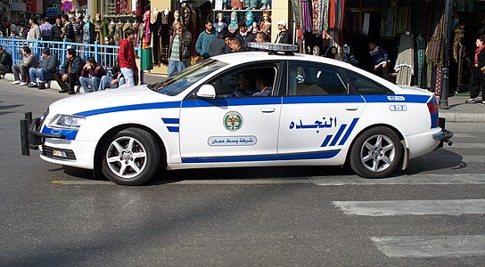 Jordanian Audi A6 city center police car