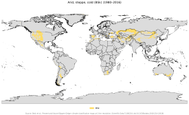 Distribución del clima estepario (BSk)