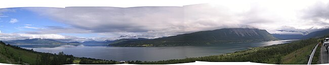 Nordkjosen Balsfjord in Troms fylke, Norway