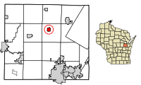 Location of Black Creek in Outagamie County, Wisconsin.