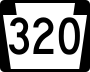 Pennsylvania Route 320 marker