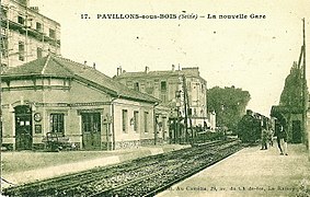 La seconde gare des Pavillons, construite par la Compagnie de l'Est en 1914.