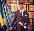 Image 31Patrice Lumumba, first democratically elected Prime Minister of the Congo-Léopoldville, was murdered by Belgian-supported Katangan separatists in 1961. (from Democratic Republic of the Congo)