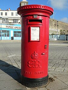 Rare Edward VIII Type 'A' pillar box in Ramsgate, Kent, England.