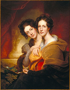 The Sisters (Eleanor and Rosalba Peale), at and by Rembrandt Peale