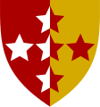 Southern Command Royal Armoured Corps (Vertical red/yellow halves with white and red stars)