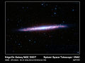 NGC 5907 en infrarouge par le télescope spatial Spitzer.