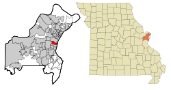 Location in Missouri