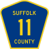 County Route 11 marker