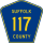 County Route 117 marker