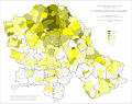 Share of Hungarians in Vojvodina by settlements 2002.