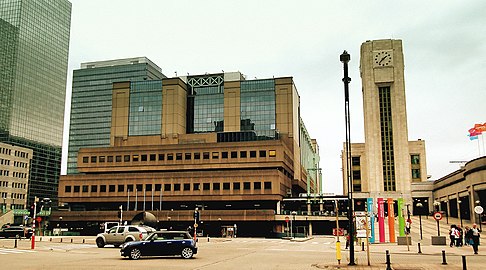 The CCN building (on the left) and entrance to the North Station