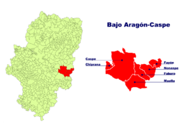 Localisation de Bajo Aragón-Caspe