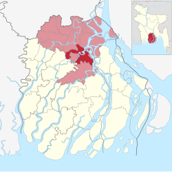 মানচিত্রে বরিশাল সদর উপজেলা