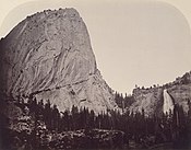 Carleton E. Watkins, Mt. Broderick, Nevada Fall, 700 ft., Yosemite, 1861
