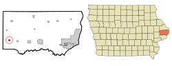 Location of Wheatland, Iowa