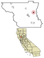 Location of Colusa in Colusa County, California