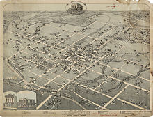 Map of Denton in 1883