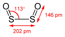 structure of disulfur dioxide, S2O2