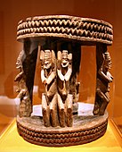 Stool; possibly late 19th to early 20th century; wood & pigment; National Museum of African Art (Washington D.C., USA)