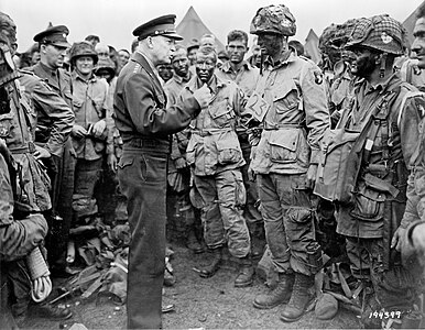 Eisenhower addresses the 502nd Infantry Regiment, by United States Army