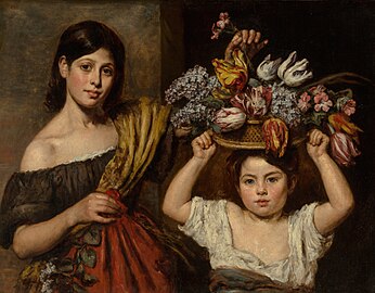 Two Children with Flowers, 1836 (private collection)