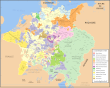 Le Saint-Empire romain germanique en 1648.