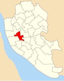 Map of the 1980 boundaries of Smithdown ward