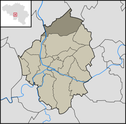 Location in the municipality of Charleroi