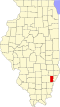 State map highlighting Edwards County