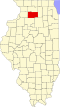 State map highlighting Lee County