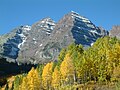 Les sommets des Maroon Bells.